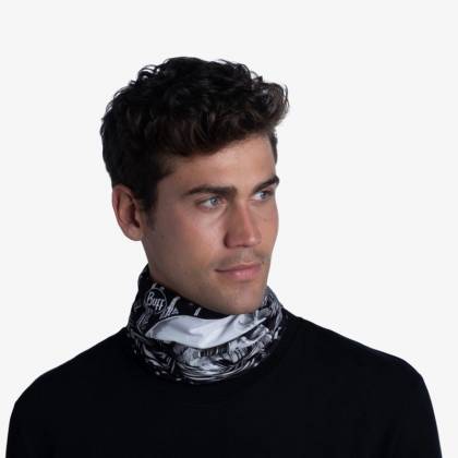 Bandană Tubulară Multifunctională BUFF ORIGINAL ECOSTRETCH N-TRIBE BLACK · Negru / Gri  - 14