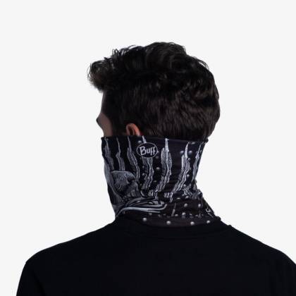 Bandană Tubulară Multifunctională BUFF ORIGINAL ECOSTRETCH N-TRIBE BLACK · Negru / Gri  - 13