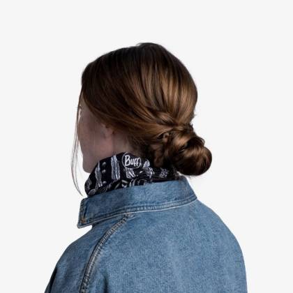 Bandană Tubulară Multifunctională BUFF ORIGINAL ECOSTRETCH N-TRIBE BLACK · Negru / Gri  - 4