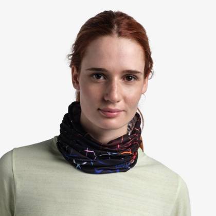 Bandană Tubulară Multifunctională BUFF ORIGINAL ECOSTRETCH OXALIS MULTI · Negru / Albastru / Roșu  - 3