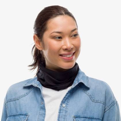 Bandană Tubulară Multifunctională BUFF ORIGINAL ECOSTRETCH SOLID BLACK · Negru  - 7