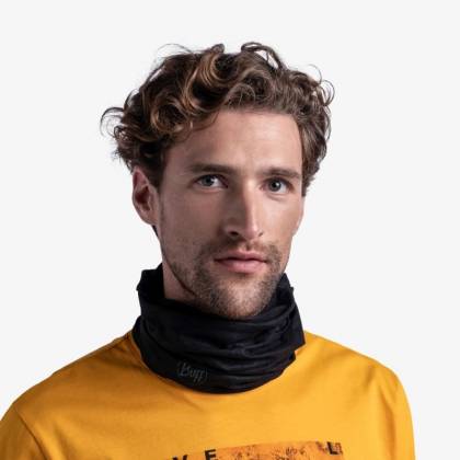 Bandană Tubulară Multifunctională BUFF ORIGINAL ECOSTRETCH SOLID BLACK · Negru  - 2
