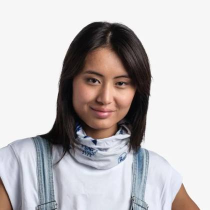 Bandană Tubulară Multifunctională BUFF COOLNET UV+ DELFT MULTI · Alb / Albastru  - 1