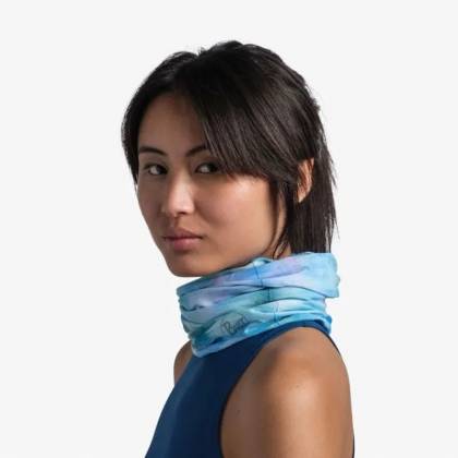 Bandană Tubulară Multifunctională BUFF COOLNET UV+ MARBLED TURQUOISE · Verde / Albastru  - 1