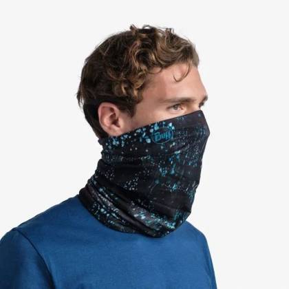 Bandană Tubulară Multifunctională BUFF COOLNET UV+ SPECKLE BLACK · Negru / Verde  - 1