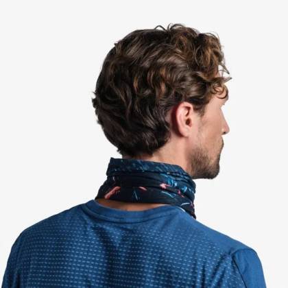 Bandană tubulară multifunctională BUFF COOLNET UV+ XCROSS · Albastru / Roz / Portocaliu  - 6