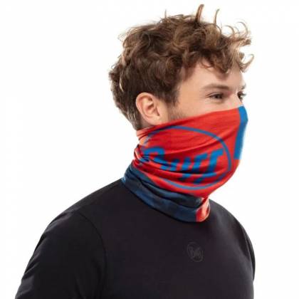 Bandană Tubulară Multifunctională BUFF COOLNET UV+ BASES MULTI · Roșu / Albastru  - 3