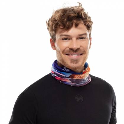 Bandană Tubulară Multifunctională BUFF ORIGINAL ECOSTRETCH MATTERHORN MULTI · Albastru / Portocaliu  - 5