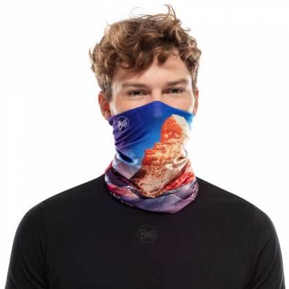 Bandană Tubulară Multifunctională BUFF ORIGINAL ECOSTRETCH MATTERHORN MULTI · Albastru / Portocaliu  - 3