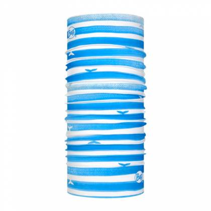 Bandană tubulară multifunctională BUFF ORIGINAL ECOSTRETCH WAVE BLUE 