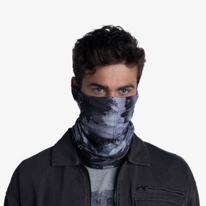 Bandană Tubulară Multifunctională BUFF ORIGINAL ECOSTRETCH GEOELENS BLACK · Negru / Gri  - 2