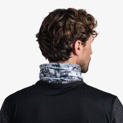 Bandană Tubulară Multifunctională BUFF ORIGINAL ECOSTRETCH SILVERY GREY · Gri / Alb / Albastru  - 4
