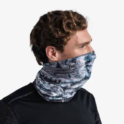 Bandană Tubulară Multifunctională BUFF ORIGINAL ECOSTRETCH SILVERY GREY · Gri / Alb / Albastru  - 3