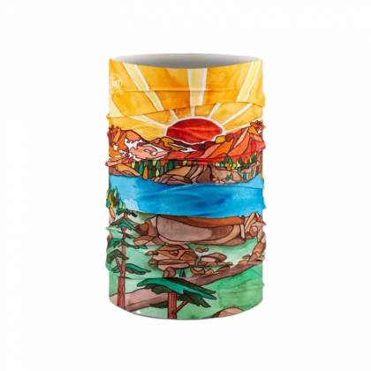Bandană Tubulară Multifunctională BUFF ORIGINAL ECOSTRETCH BANFF 202 · Portocaliu / Albastru / Verde  - 2