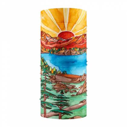 Bandană Tubulară Multifunctională BUFF ORIGINAL ECOSTRETCH BANFF 202 · Portocaliu / Albastru / Verde  - 4