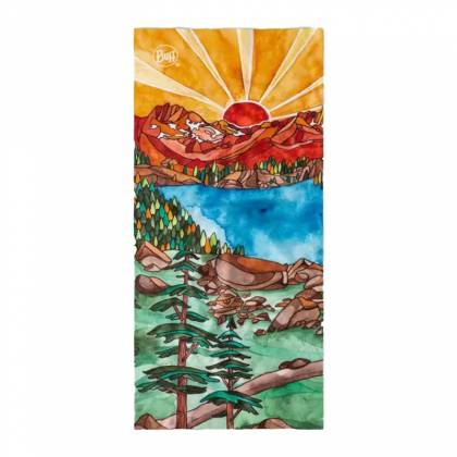 Bandană Tubulară Multifunctională BUFF ORIGINAL ECOSTRETCH BANFF 202 · Portocaliu / Albastru / Verde  - 5