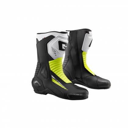 Cizme Moto din Piele GAERNE G-RT · Alb / Negru / Galben  - 0
