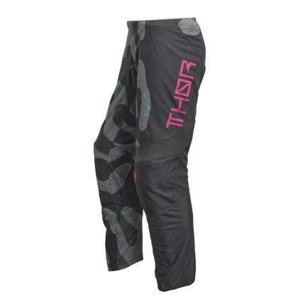 Pantaloni Enduro – Cross Damă THOR SECTOR DISGUISE 2023 · Gri / Roz  - 3