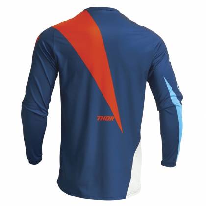 Tricou Enduro – Cross THOR SECTOR EDGE 2023 · Albastru / Portocaliu  - 1