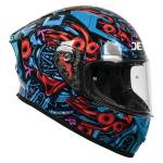 Cască Moto Integrală JET SCUD FURY · Albastru / Roșu / Roz