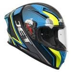 Cască Moto Integrală JET SCUD HAWK · Albastru / Galben / Gri