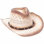 Pălărie Cowboy din Paie WILD WEST SH17956 · Alb