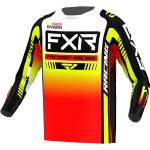 Tricou Enduro FXR RACING CLUTCH PRO MX · Negru / Alb / Roșu / Galben-Fluo