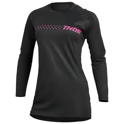 Tricou Enduro – Cross Damă THOR SECTOR MINIMAL 2023 · Negru / Roz 