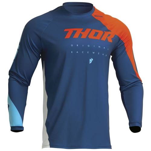 Tricou Enduro – Cross Copii THOR SECTOR EDGE 2023 · Albastru / Portocaliu 