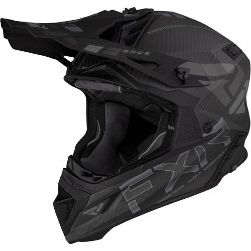 Cască Enduro - Cross - Snowmobil FXR RACING HELIUM CARBON ALLOY · Negru 