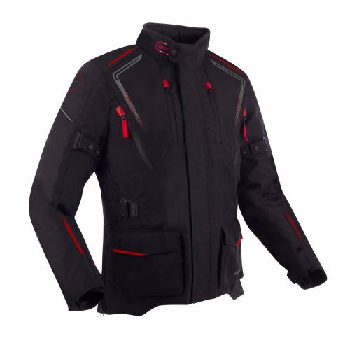 Geacă Moto Touring din Textil BERING VISION · Negru / Roșu 