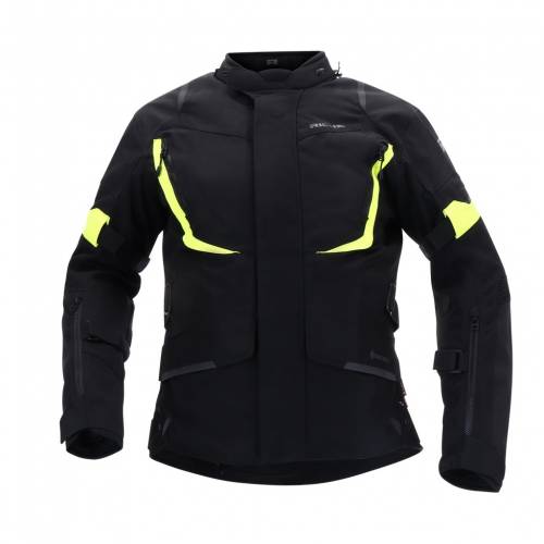 Geacă Moto din Textil GoreTex RICHA CYCLONE 2 GORE-TEX · Negru / Galben-Fluo 