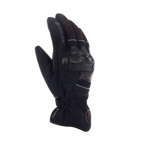 Mănuși Moto din Piele & Textil GoreTex BERING PUNCH GTX · Negru 