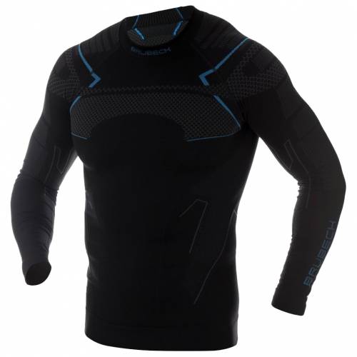 Bluză Termo BRUBECK LS13040 · Negru / Albastru 