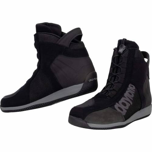 Ghete Moto din Piele Naturală & Textil DAYTONA AC4 WD · Negru 