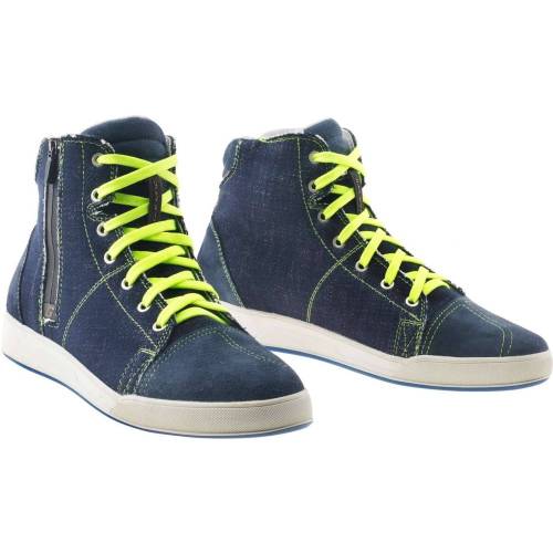 Ghete Moto GAERNE VOYAGER DENIM · Albastru / Galben-Fluo 