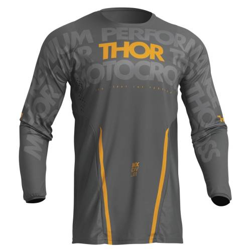 Tricou Enduro - Cross THOR PULSE MONO 2023 · Gri / Galben 