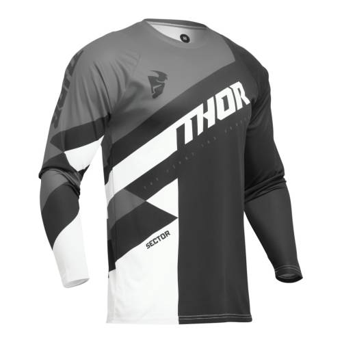 Tricou Enduro - Cross THOR SECTOR CHECKER 2024 · Negru / Gri 