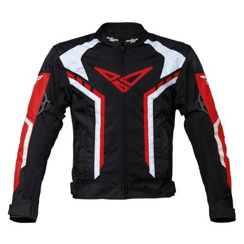 Geacă Moto de Vară din Textil SPEED UP PACE · Negru / Roșu 
