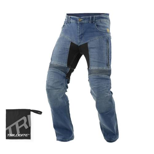 Blugi Moto Regular Fit cu Kevlar TRILOBITE PARADO · Albastru 