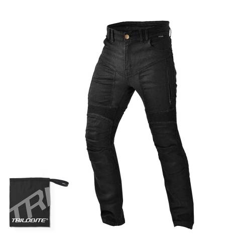 Blugi Moto Slim Fit cu Kevlar TRILOBITE PARADO · Negru 