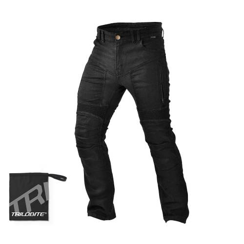 Blugi Moto Scurți cu Kevlar TRILOBITE PARADO · Negru 