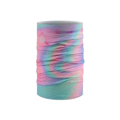 Bandană tubulară multifunctională pentru Copii BUFF ORIGINAL ECOSTRETCH JUNIOR NACREOUS MULTI · Roz / Mov / Verde 