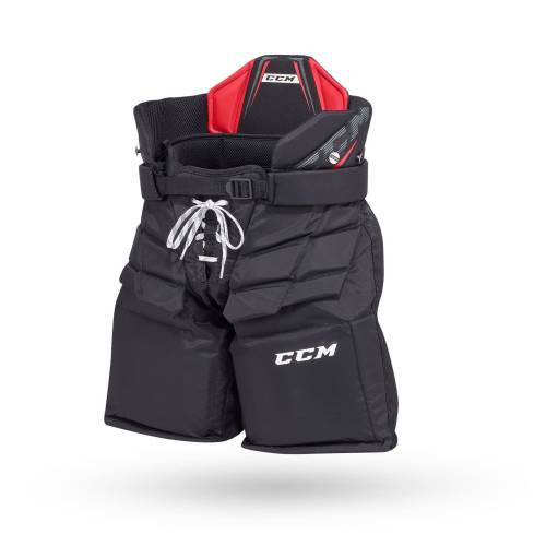 Pantaloni Hochei Copii, Portar, Junior, CCM 1.5 · Negru / Roșu 