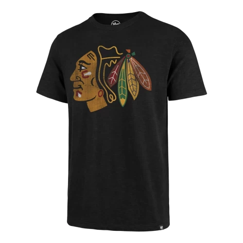 Tricou NHL CHICAGO BLACKHAWKS TEAM LOGO '47 ECHO · Negru 