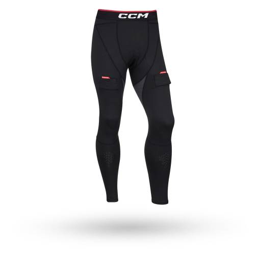 Pantaloni Lungi cu Suspensor, Senior, CCM COMPRESSION PANTS · Negru 