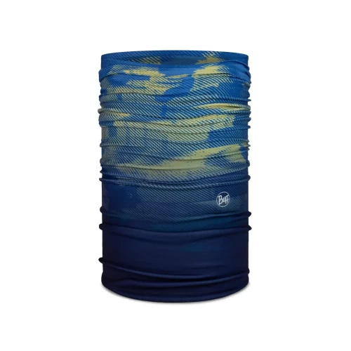 Bandană Tubulară Multifunctională BUFF ORIGINAL WINDPROOF LLEV MULTI · Albastru / Galben 