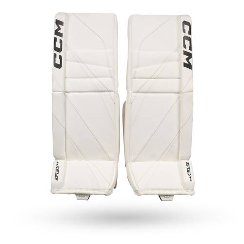 Tibiere Hochei Copii, Portar, Junior, CCM EFLEX 6.5 · Alb / Negru 