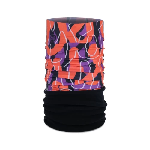 Bandană Tubulară Multifunctională pentru Copii BUFF ORIGINAL POLAR MULLEN MULTI · Portocaliu / Mov / Negru 