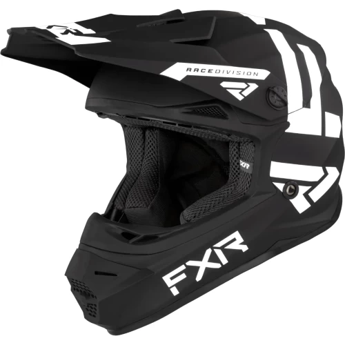 Cască Enduro - Cross Copii FXR RACING LEGION · Negru Mat / Alb 